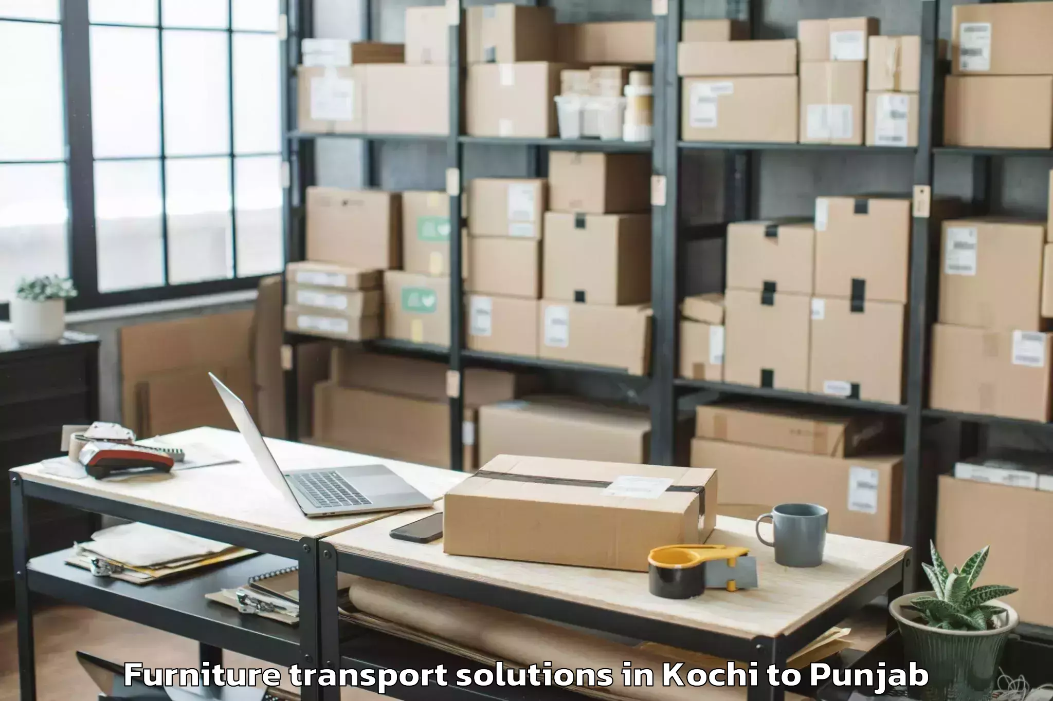 Hassle-Free Kochi to Kotkapura Furniture Transport Solutions